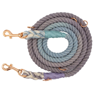 Sassy Woof Hands Free Rope Leash In Blue