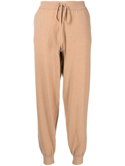 Johnstons Of Elgin Josephine Cashmere Joggers In Brown