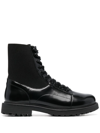 Diesel High Boot Man Black Leather Elegant In Black