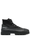 Diesel Hiko Hybrid Lace-up Boots In Schwarz