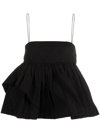 Cecilie Bahnsen Selena Bandeau Top With Open Back In Black
