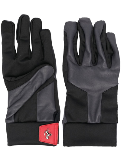 Ferrari Logo-plaque Detail Gloves In Black