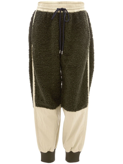 Jw Anderson Colour Block Fleece Track Pants In Forest Green | ModeSens