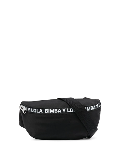 Bimba Y Lola Logo-zip Belt Bag In Black