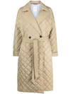 TOMMY HILFIGER SORONA QUILTED BELTED COAT