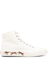 KENZO TIGER-PRINT LACE-UP SNEAKERS