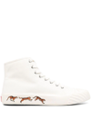 Kenzo School High-top Trainers Off White Female In Weiss