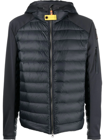 Parajumpers Logo-patch Quilted Down Jacket In Black