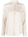 Brunello Cucinelli Long-sleeve Cotton Shirt In Nude