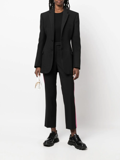 Karl Lagerfeld Side-stripe Tailored Trousers In Black