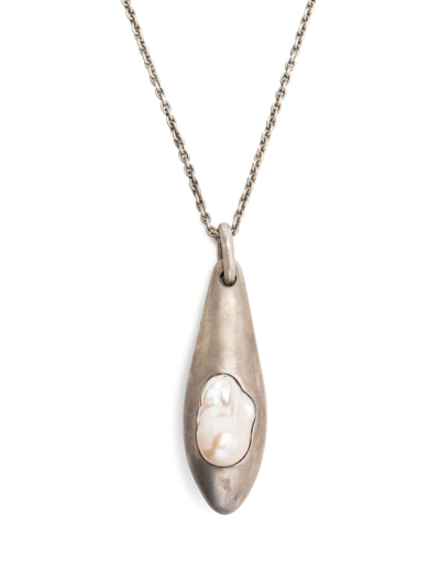 Parts Of Four Chrysalis Baroque Pearl Necklace In Silver Parts Of Four Chrysalis Baroque Pearl Necklace In Silver
