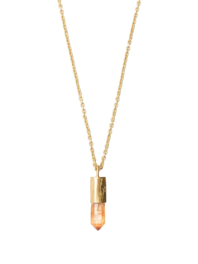 Parts Of Four Talisman Quartz Pendant Necklace In Gold