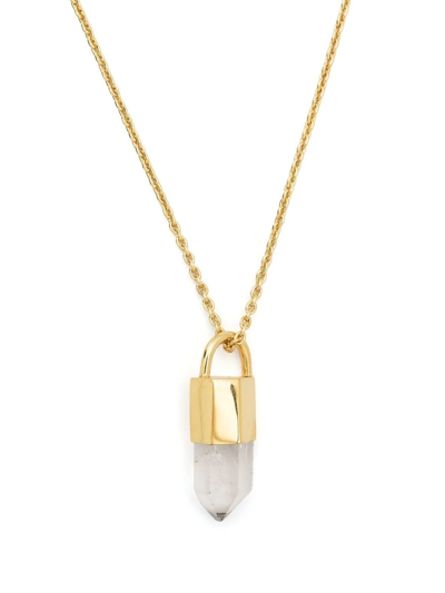 Parts Of Four Talisman Quartz Pendant Necklace In Gold