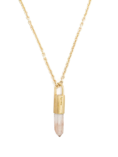 Parts Of Four Talisman Quartz Pendant Necklace In Gold