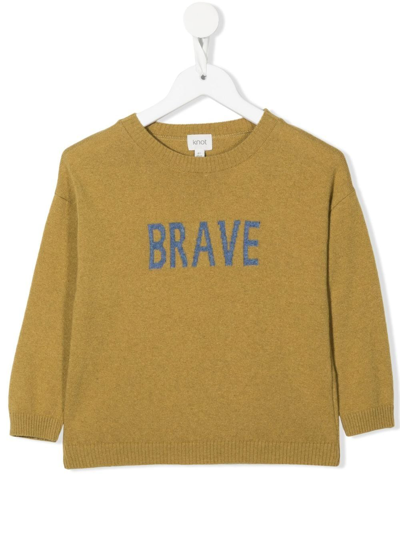 Knot Kids' Brave Knitted Jumper In Grün