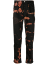 Stain Shade Bleached-effect Straight-leg Jeans In Schwarz