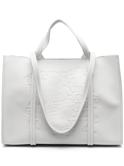Bimba Y Lola Logo-embossed Tote Bag In White
