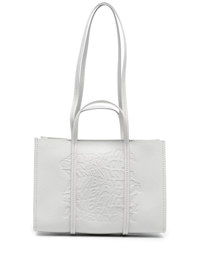 Bimba Y Lola Logo-embossed Shopper Bag In White