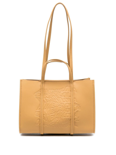 Bimba Y Lola Medium Logo-debossed Tote Bag In Yellow