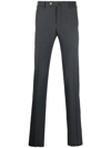 Pt Torino Straight-leg Virgin Wool-blend Trousers In Grau