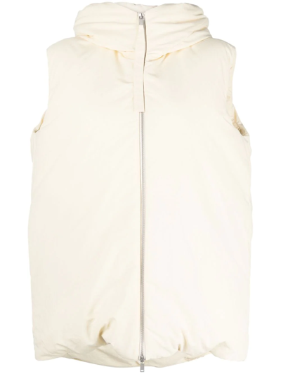 Jil Sander Hooded Gilet Vest Light Beige