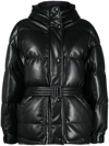 IENKI IENKI FAUX-LEATHER ZIP-UP PADDED JACKET