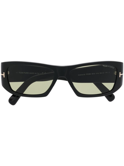 Tom Ford Tinted Rectangle-frame Sunglasses In Black