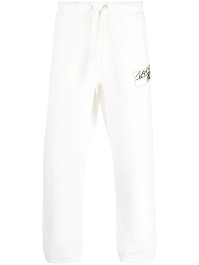 Moncler Genius Signature Logo Patched Drawstring Waist Track Trousers In White