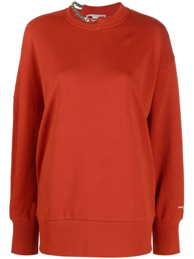 Stella Mccartney Falabella Chain Sweatshirt In Red