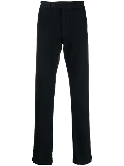 Massimo Alba Straight-leg Cotton-wool Trousers In Blau