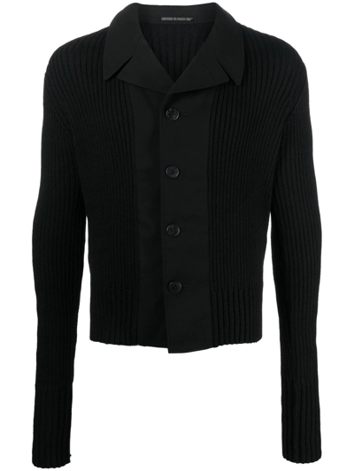 Yohji Yamamoto Blazer-style Wool Cardigan In Schwarz