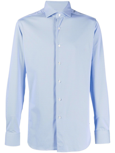 Xacus Classic Button-up Shirt In Blue