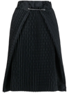 Charles Jeffrey Loverboy Patterned-jacquard Pleated Skirt In Black