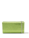 Amina Muaddi Paloma Crystal-embellished Clutch Bag In Green
