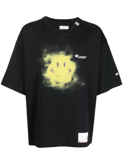 Miharayasuhiro Logo Crew-neck T-shirt In Black