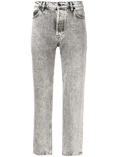 Hugo Slim-fit Acid Washed Jeans In Grau