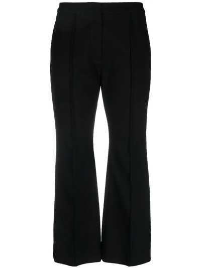 Jil Sander Tailored-cut Cropped Trousers In Black
