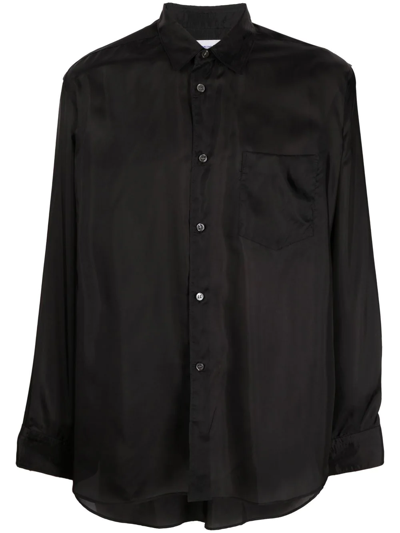 Comme Des Garçons Shirt Button-down Fitted Shirt In Black