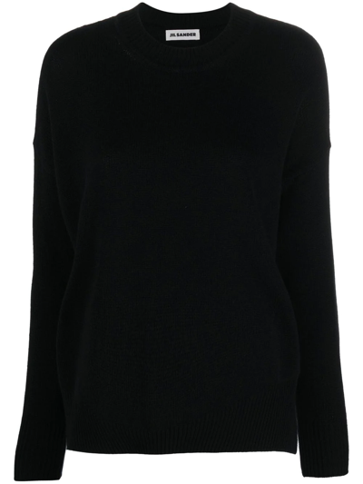 Jil Sander Long-sleeve Cashmere Jumper In Black  