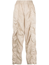 Isabel Marant Kimbra Cotton-shell Straight-leg Track Pants In Nude