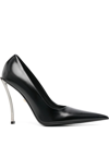 Versace 110mm Patent-finish Leather Pumps In Schwarz