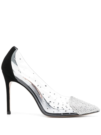 Sophia Webster Amora Crystal-embellished Pumps In Black Crystal