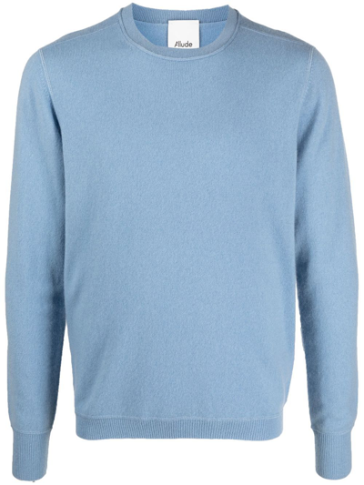 Allude Cashmere Fine-knit Jumper In Blau