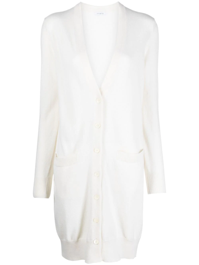 Malo Button-up Cashmere Cardigan In Weiss