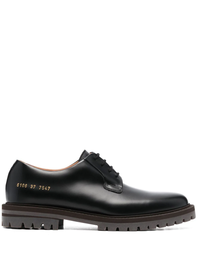 Common Projects Lace-up Derby Shoes In Schwarz