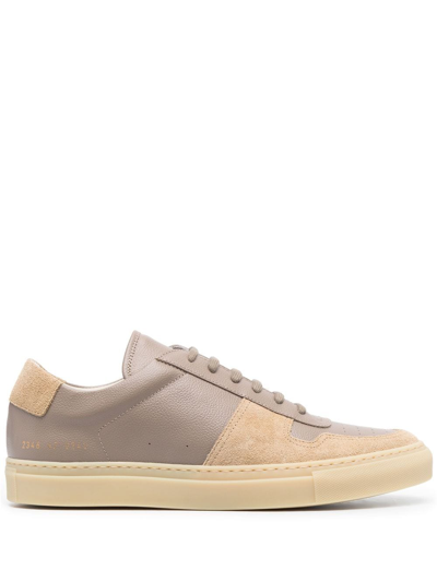 Common Projects Bball Low-top Leather Trainers In Earth
