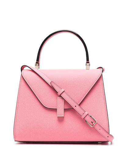 Valextra Leather Tote Bag In Pbl Blush