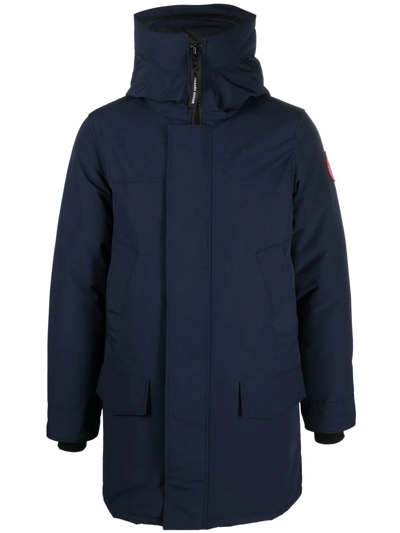 Canada Goose Hooded Padded Coat In Blue