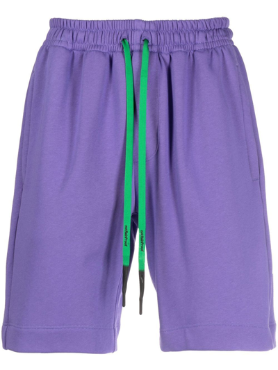 Styland Drawstring Cotton Bermuda Shorts In Purple