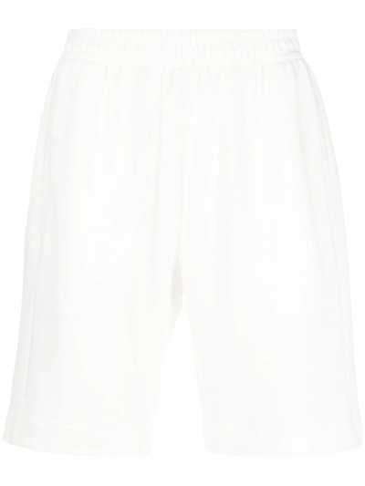 Styland Cotton Bermuda Track Shorts In White